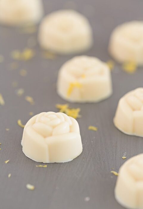 Bombones de chocolate blanco