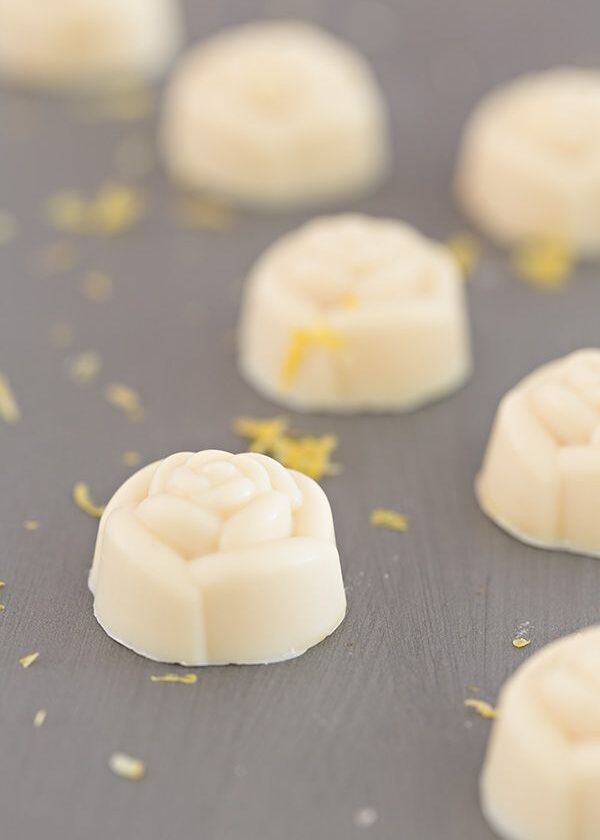 Bombones de chocolate blanco